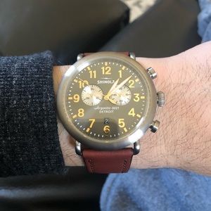 Men’s Shinola 47mm Chrono Argonite-5021 NWT